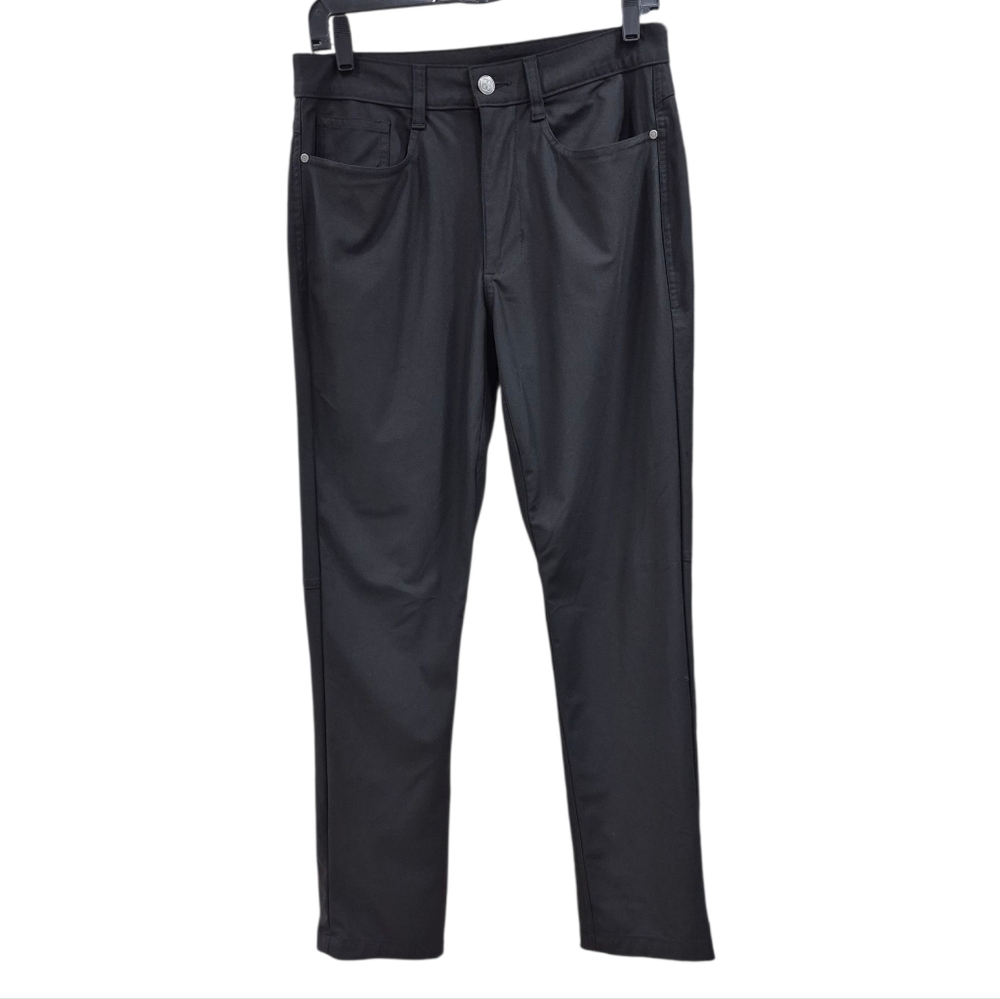 Swiss Tech performance pants men's 30x32 black slim straight polyester flex FLAW